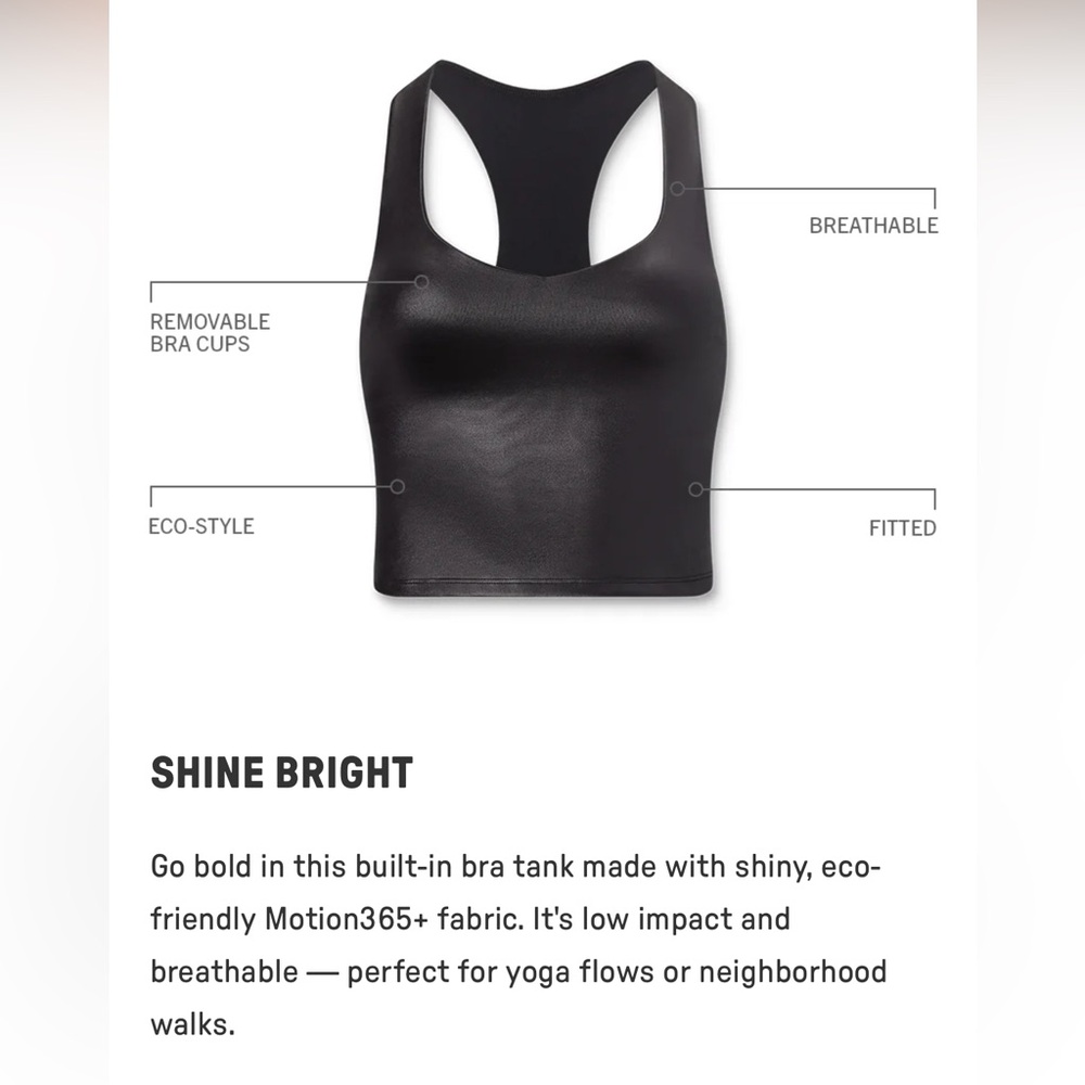 Fabletics Anywhere Shine Bra Tank - Picture 8 of 9